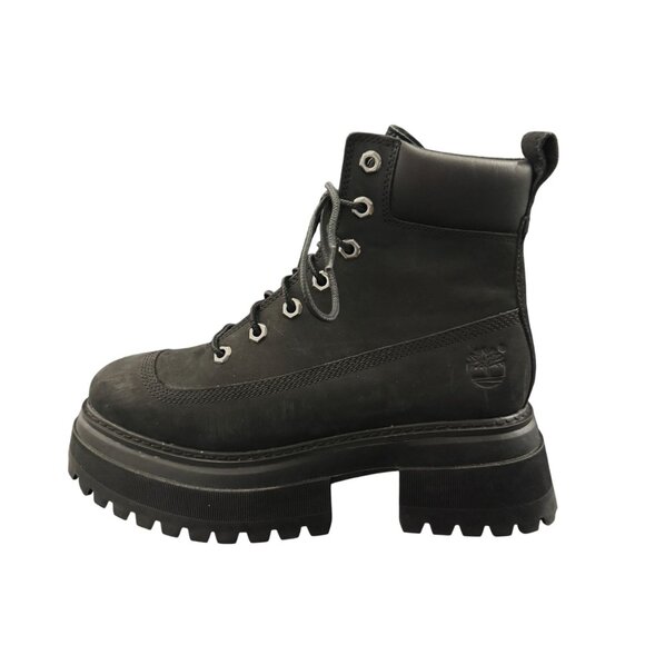 Timberland Women's Sky 6" Lace Up Black ReBOTL Leather Boots, Size 7.5 NWOB - Picture 1 of 10